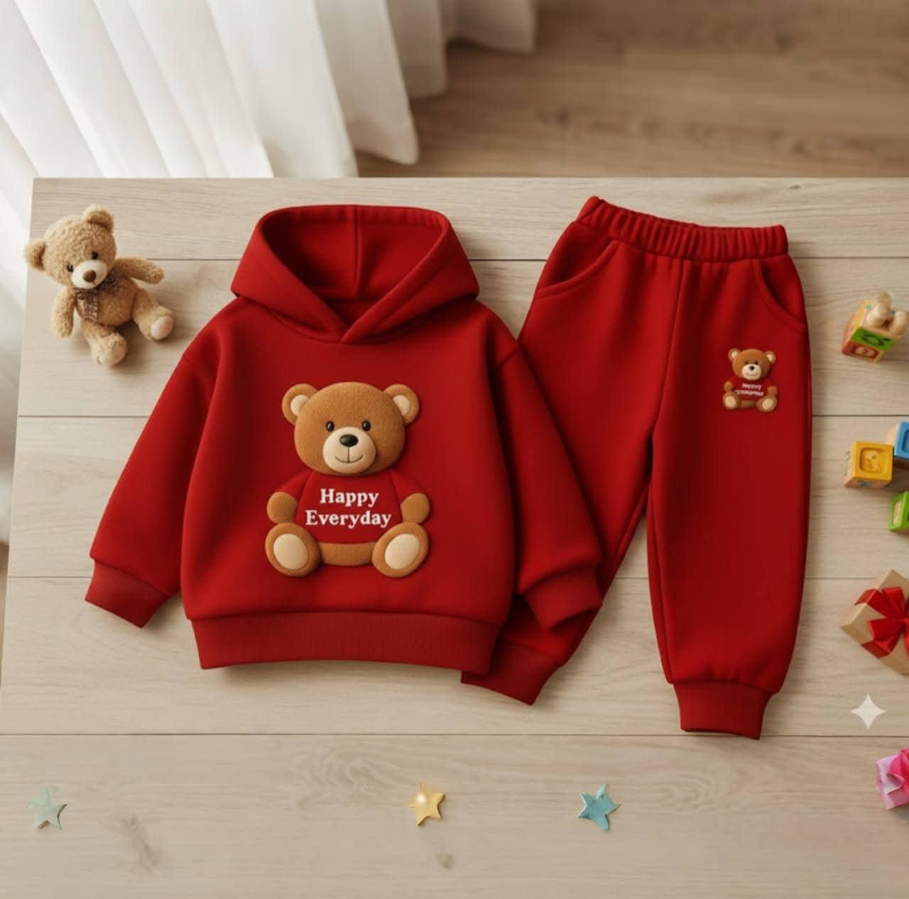 Baby Kids Boy & Girls Winter Hoody shirt+Pants Sport Suits  Warm Tracksuits Kids Clothing