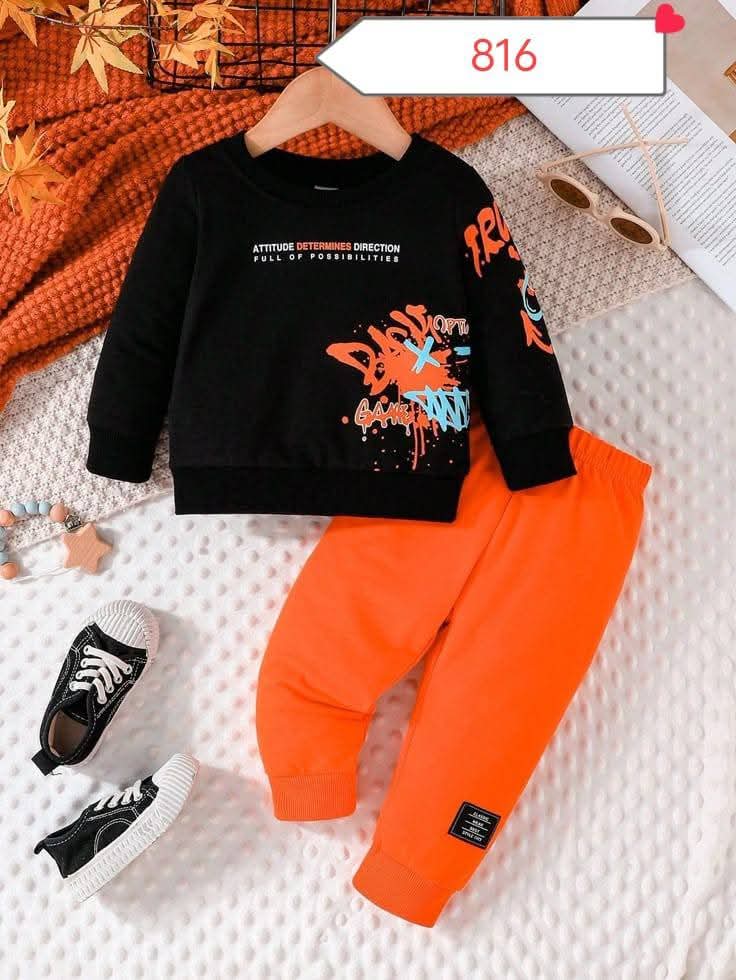 Baby Kids Boy & Girls Winter Sweat shirt+Pants Sport Suits  Warm Tracksuits Kids Clothing