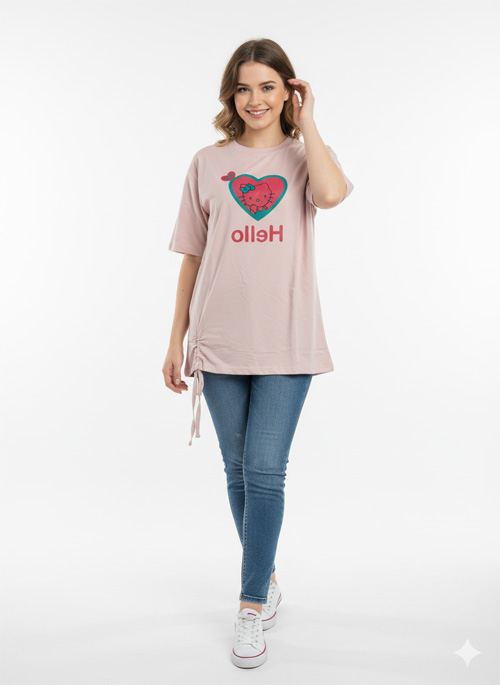 Ladies Drop Shoulder T- Shirt Premium Quality