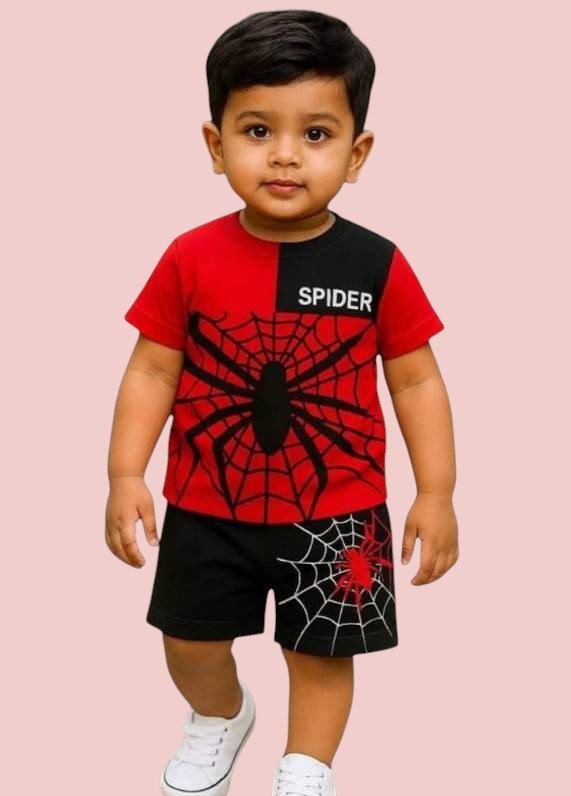 Baby Kids Girls-Boy T-Shirt Set-Spider Man Boys Set